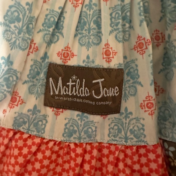 Matilda Jane Pink Blue Smocked Tiered Sundress - Picture 3 of 3